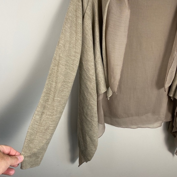 Zara Knit Women's Open Front Knit Cardigan Wrap‎ Long Sleeve Lined Size Medium - Picture 3 of 10